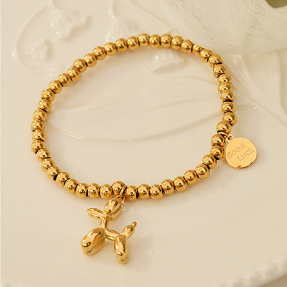 Puppy Charm Bracelet 18K Gold-Plated